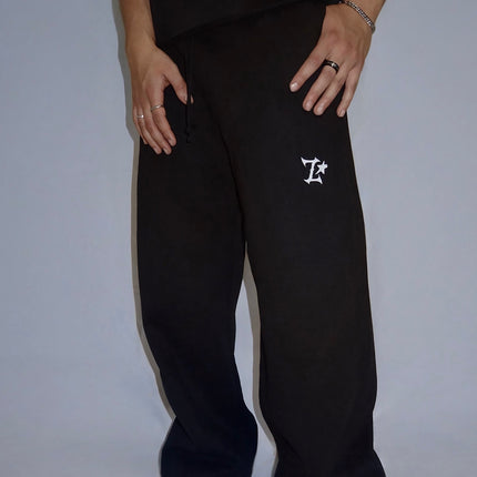 Fleece Baggy Straight-Leg Sweatpants