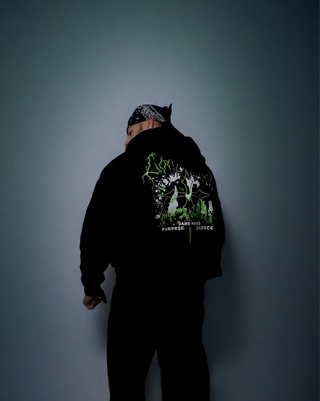 Fleeced Full-Zip Boxy Hoodie