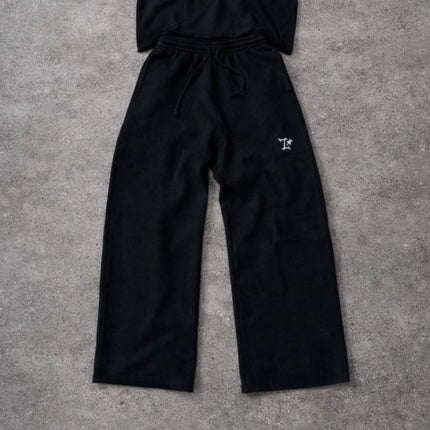 Fleece Baggy Straight-Leg Sweatpants