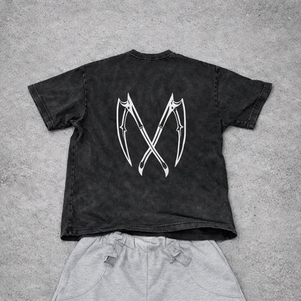 Snow Washed Oversized Cotton T-Shirt