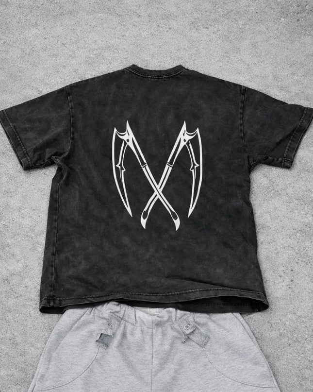 Snow Washed Oversized Cotton T-Shirt