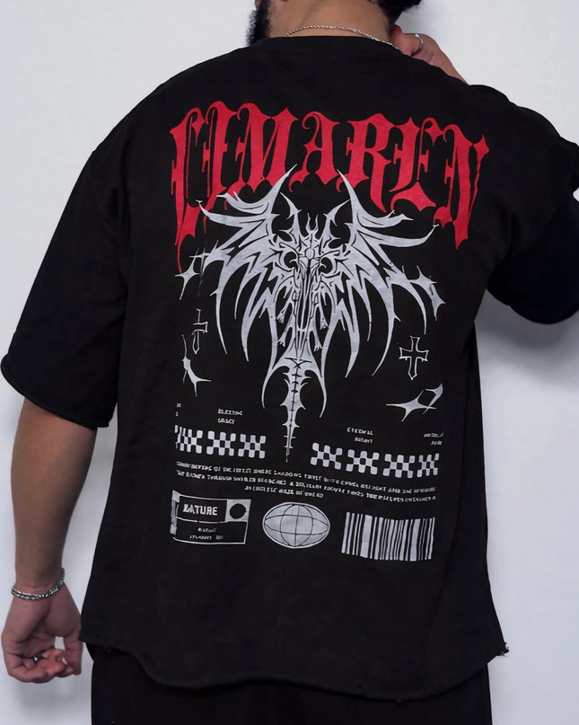 Boxy LIMAREN Raw-Edge T-Shirt