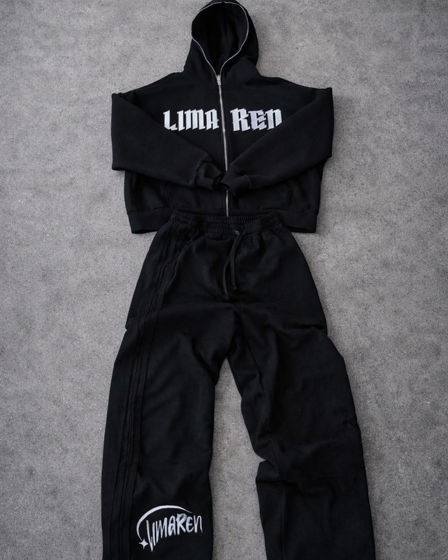 Fleeced Full-Zip Boxy Hoodie